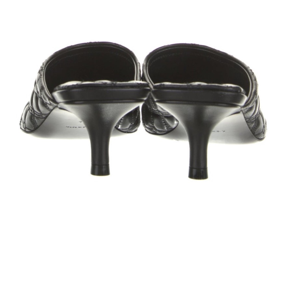 Burberry Black Quilted Slip-On Kitten Heel Mule - Picture 3 of 4